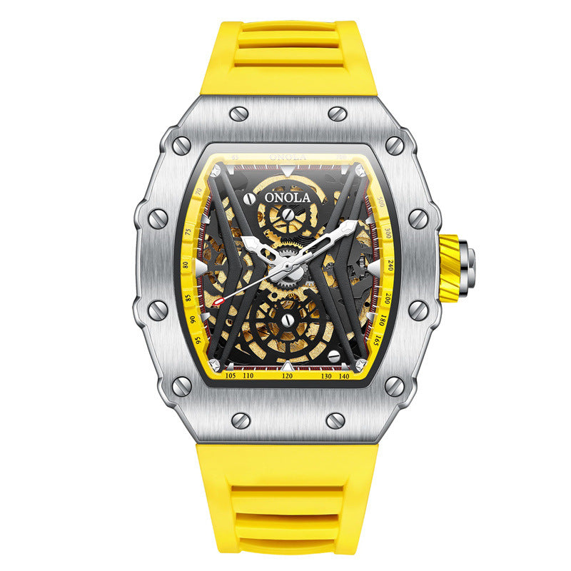 Sportliche Automatikuhr mit Silikonarmband – Bild 4 | LuxeStyle