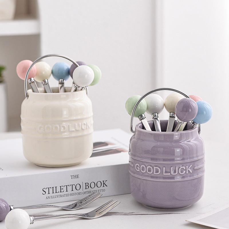 Fruchtgabel-Set mit Aufbewahrungsdose – Bild 2 | LuxeStyle