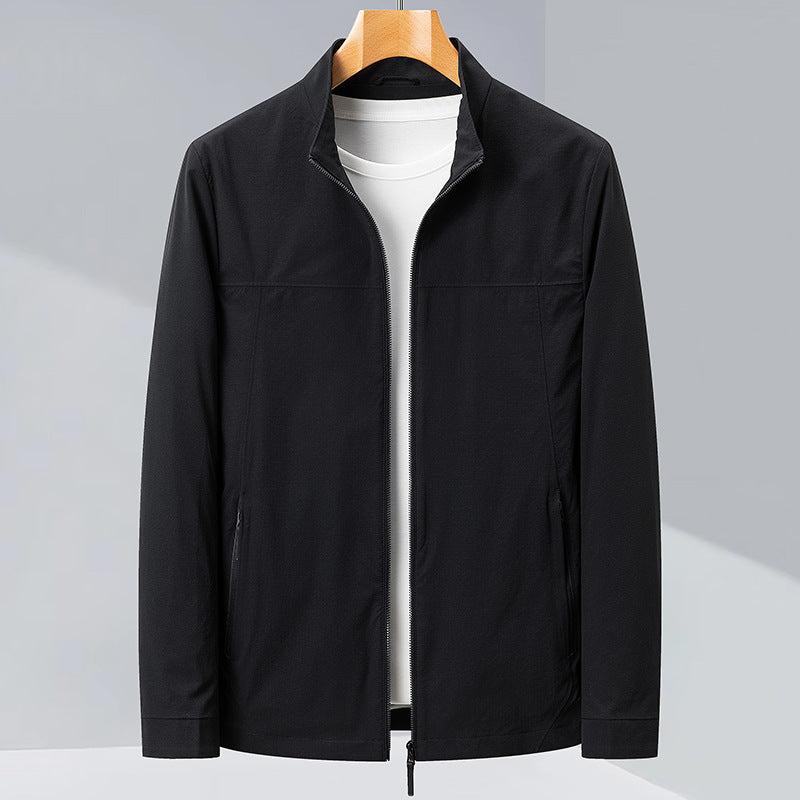 Herren Slim-Fit Stehkragen-Jacke – Ansicht 2