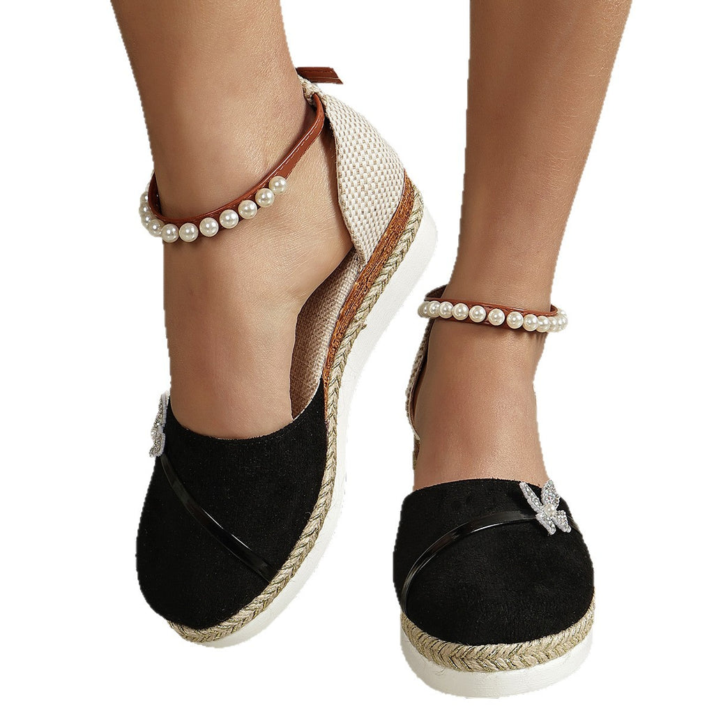 Espadrille-Sandalen mit Keilabsatz – Bild 1 | LuxeStyle