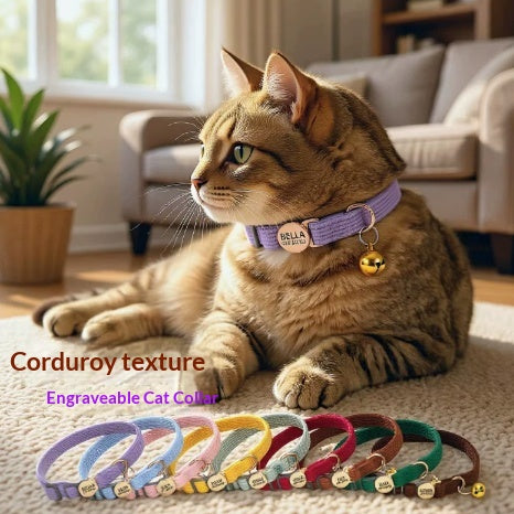 Cordhalsband für Katzen mit Sicherheitsverschluss