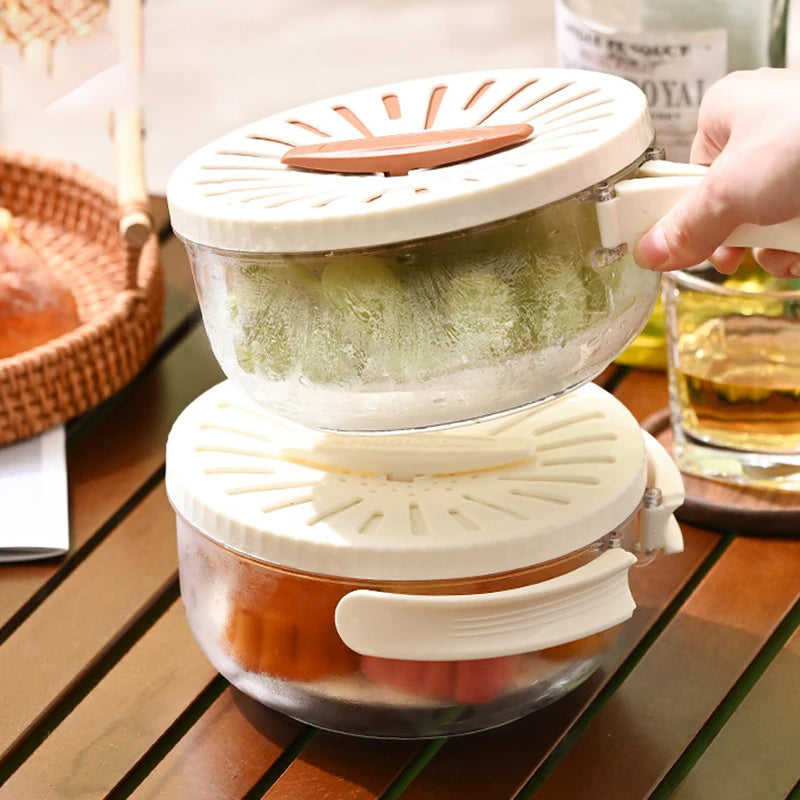 Frucht- und Gemüseabtropfkorb mit Deckel – Bild 11 | LuxeStyle