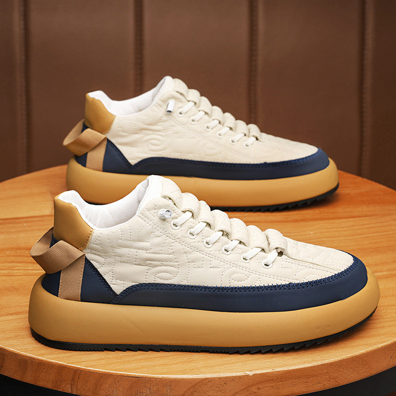 Leder-Sneaker mit Elastikband – Bild 5 | LuxeStyle