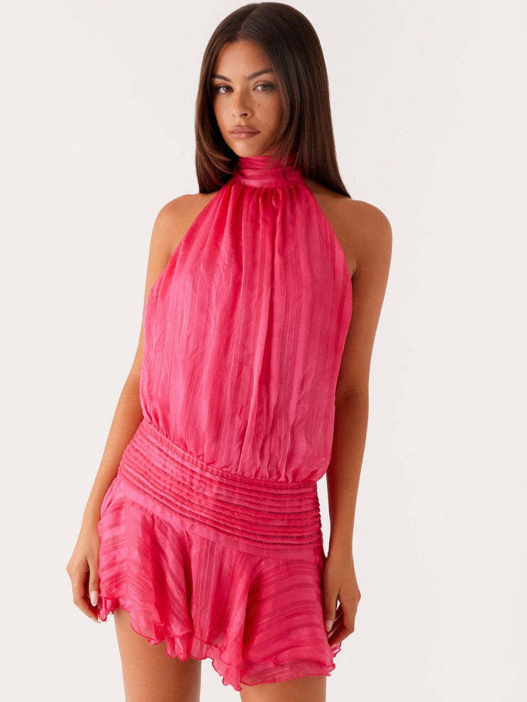 Halterkleid mit Rückenausschnitt und Schleife – Bild 7 | LuxeStyle