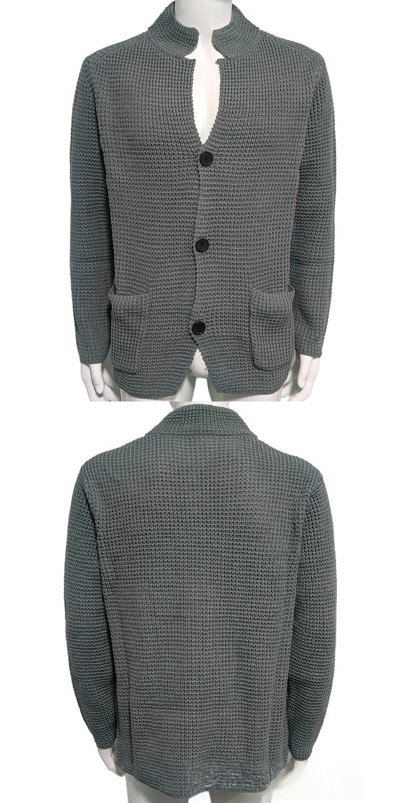 Herren Strickmantel mit Stehkragen