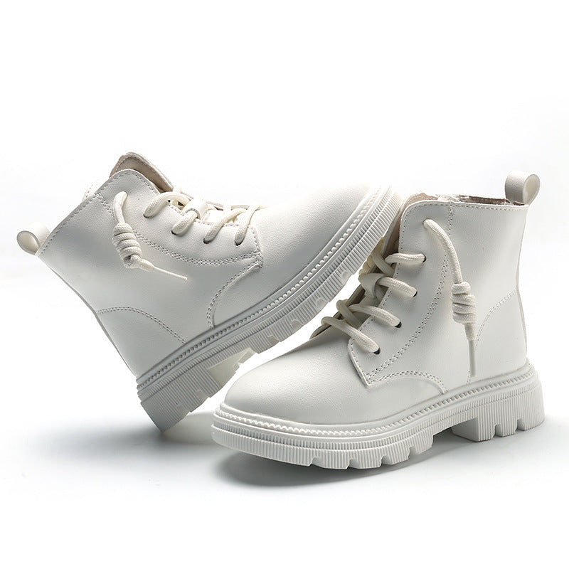 Kinderstiefel mit Frontbinde, TPR-Sohle, Mikrofasertops | LuxeStyle