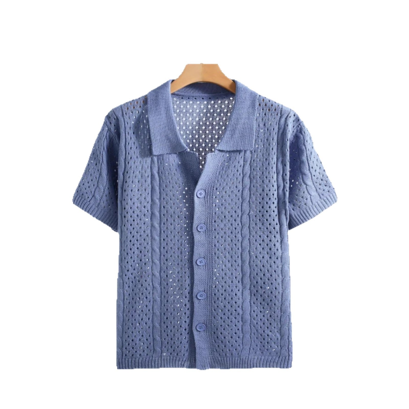 Kurzarm-Strickcardigan für Herren