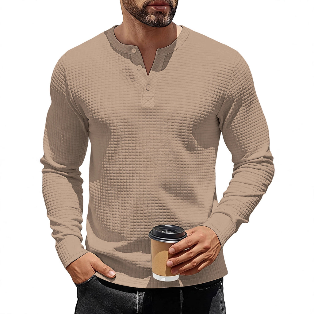Herren Langarm-Sweatshirt mit Jacquard-Muster