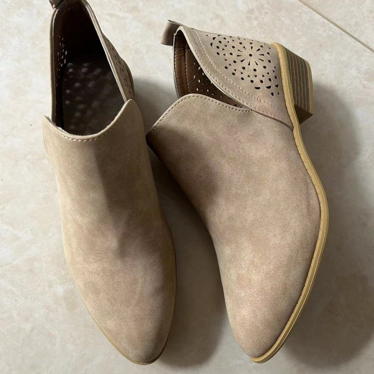 Frauen Martin Stiefel mit niedrigem Absatz