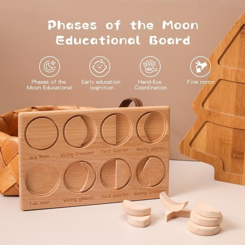 Holz Mondphasen Puzzle für frühe Bildung – Bild 5 | LuxeStyle
