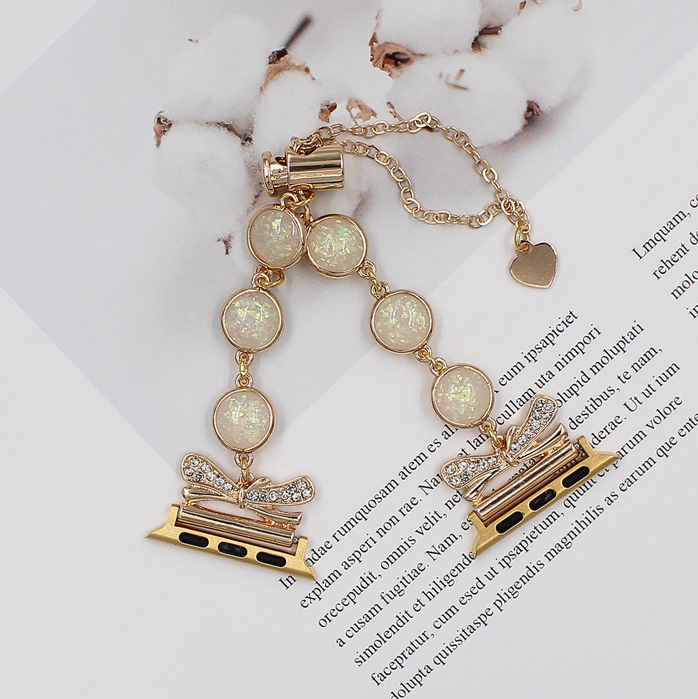 Uhrenarmband aus Legierung mit Steinbesatz – Bild 5 | LuxeStyle