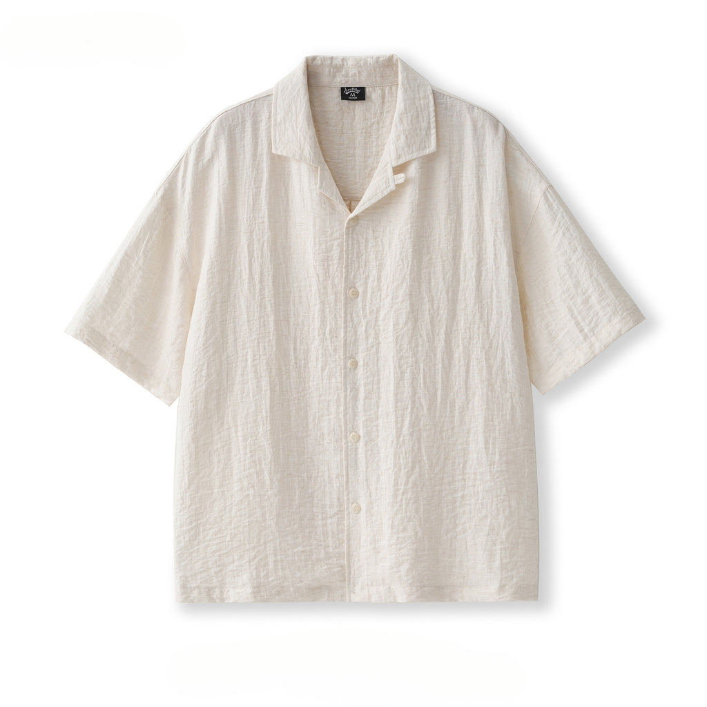 Lässiger Herren-Lapelle-Cardigan, Sommerleicht aus Leinen
