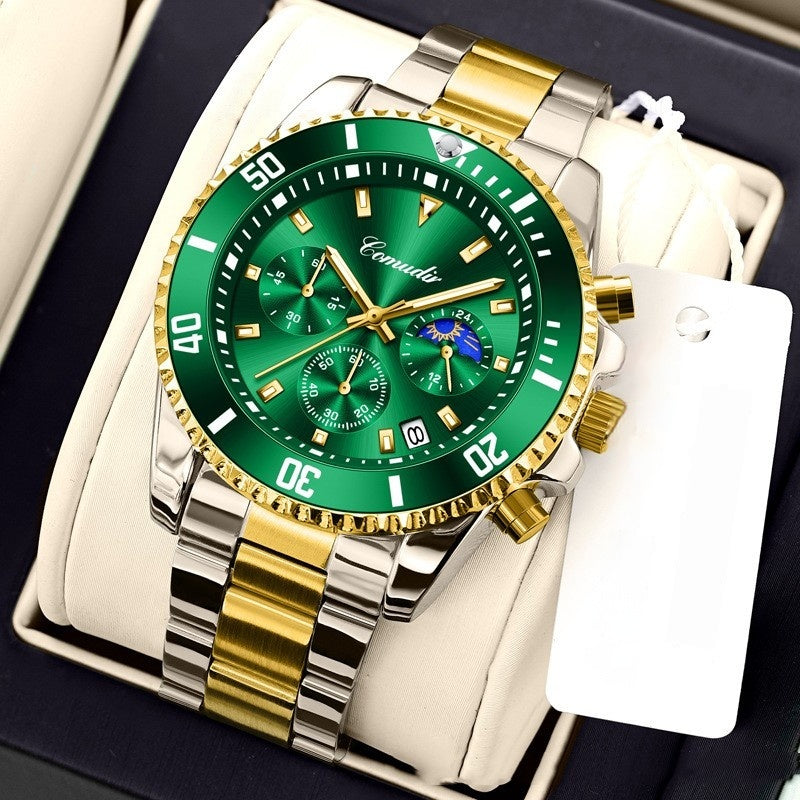 Herren-Armbanduhr mit Leuchtzeigern