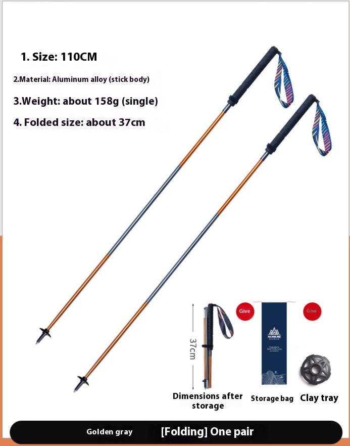 Zusammenklappbarer Carbon-Trekkingstock 110 cm | LuxeStyle