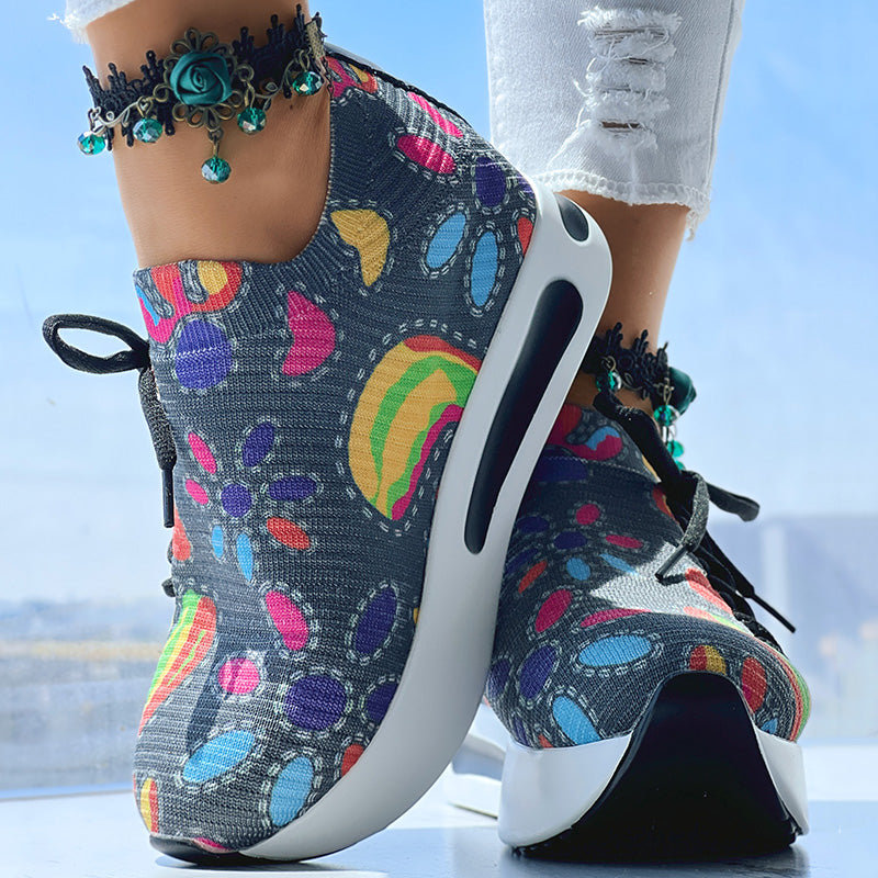 Bequeme Slip-On Sneaker mit Paisley-Print