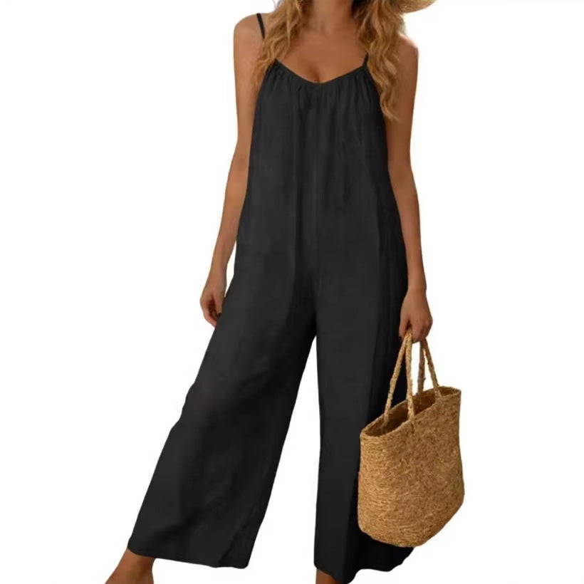 Jumpsuit mit verstellbaren Trägern und Taschen