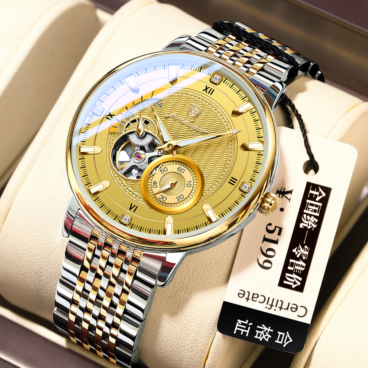 Automatische, wasserdichte Herren-Armbanduhr – Bild 4 | LuxeStyle