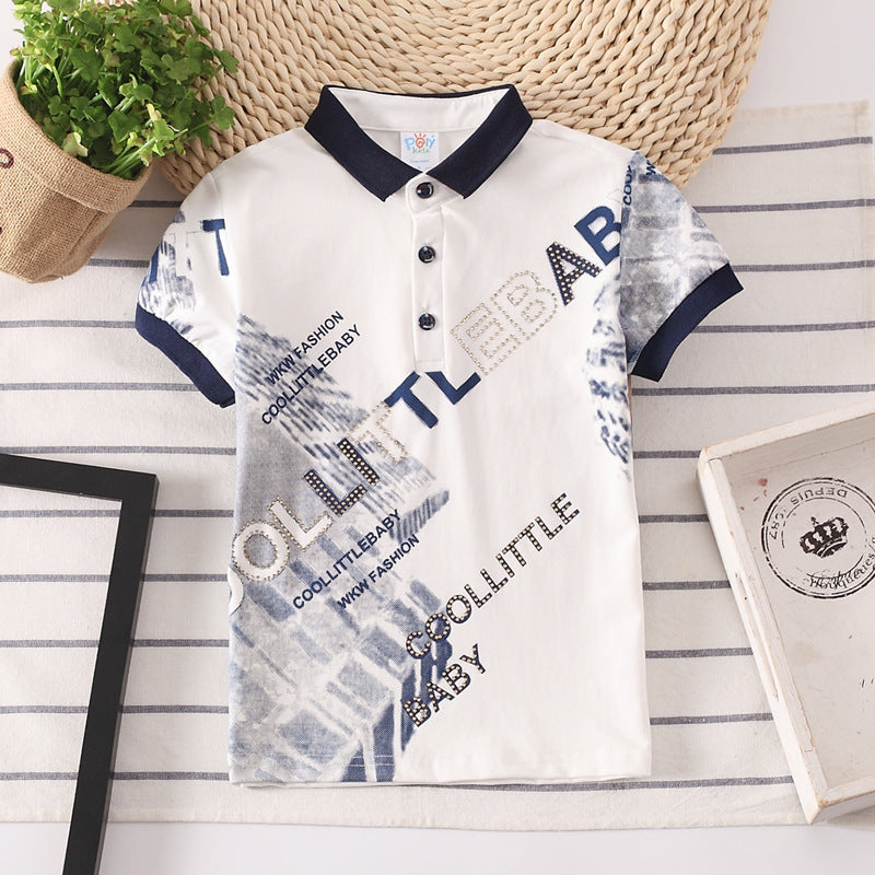 Kinder T-Shirt für Jungen mit Polokragen