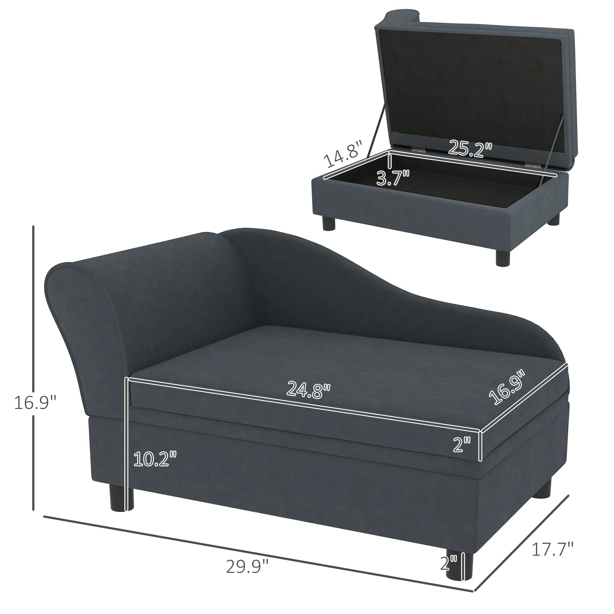 Haustier Sofa mit Stauraum