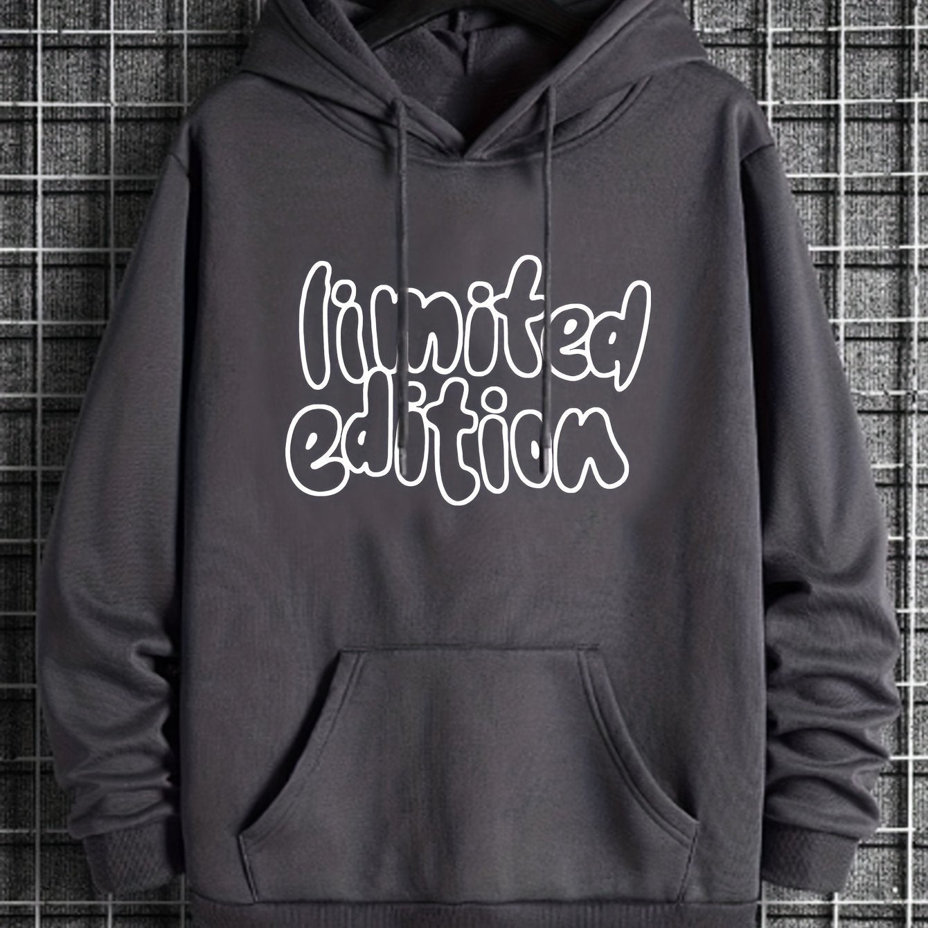 Gemusterter Fleece-Kapuzenpullover für Herren