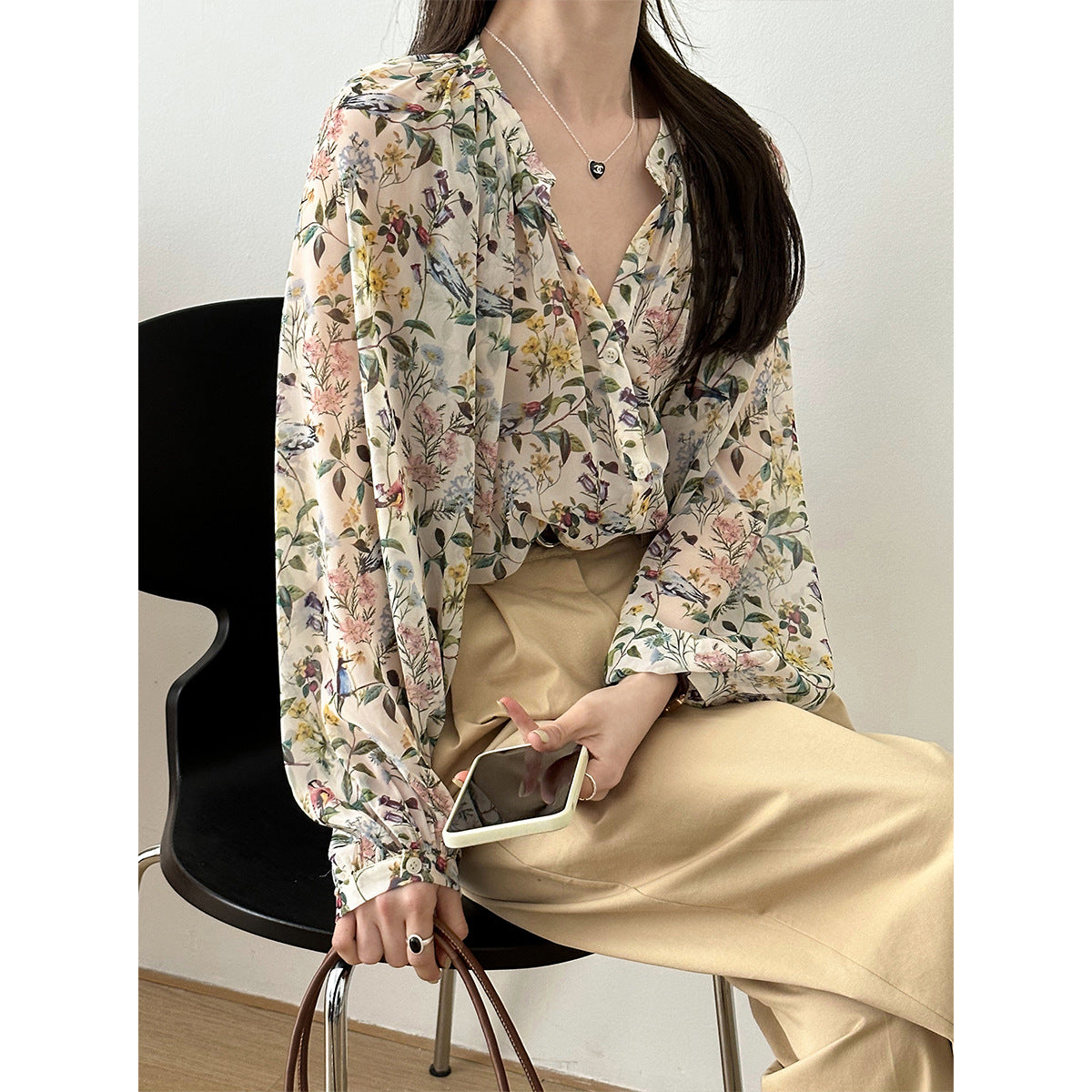 Retro Sonnen-Schutzjacke mit Blumenprint – Bild 2 | LuxeStyle