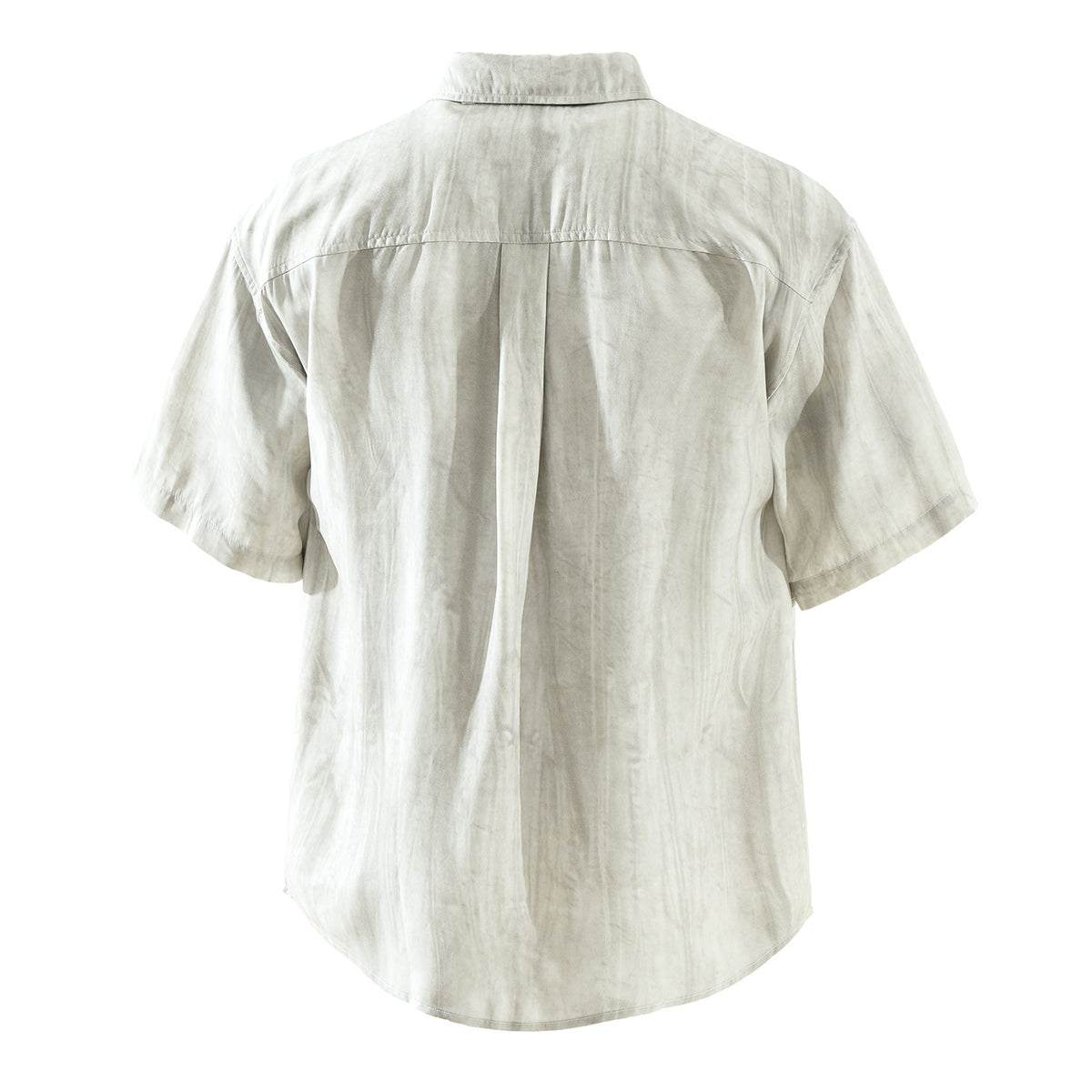 Grau-Weisser Kurzarmhemd – Bild 2 | LuxeStyle
