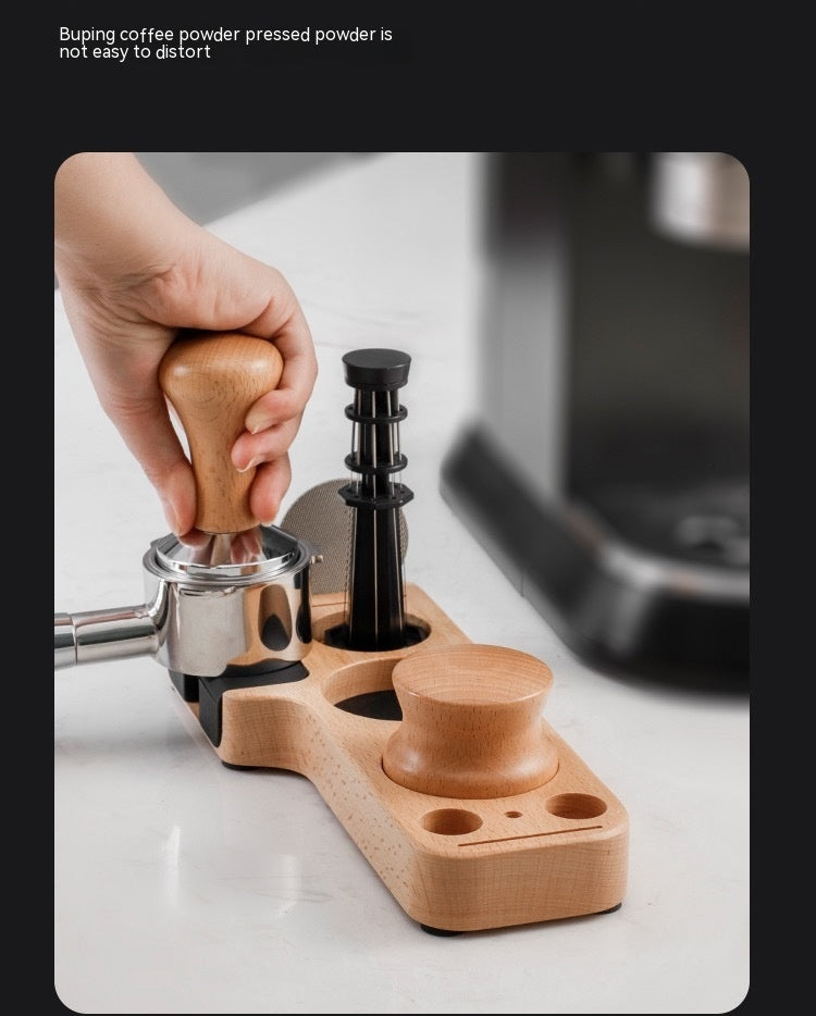 Universal Kaffeepress-Basis aus Buchenholz
