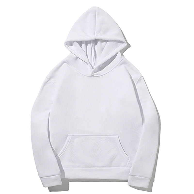 Unisex Hoodie Pullover – Kurzarm, einfarbig – Ansicht 7