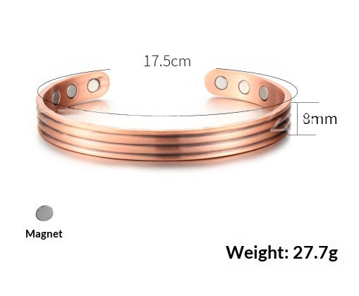 Magnetisches Armband aus Rotkupfer im Retro-Stil – Bild 2 | LuxeStyle