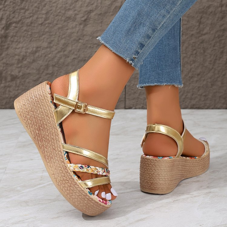 Sandalen mit Farbblock und runder Zehenpartie – Bild 5 | LuxeStyle