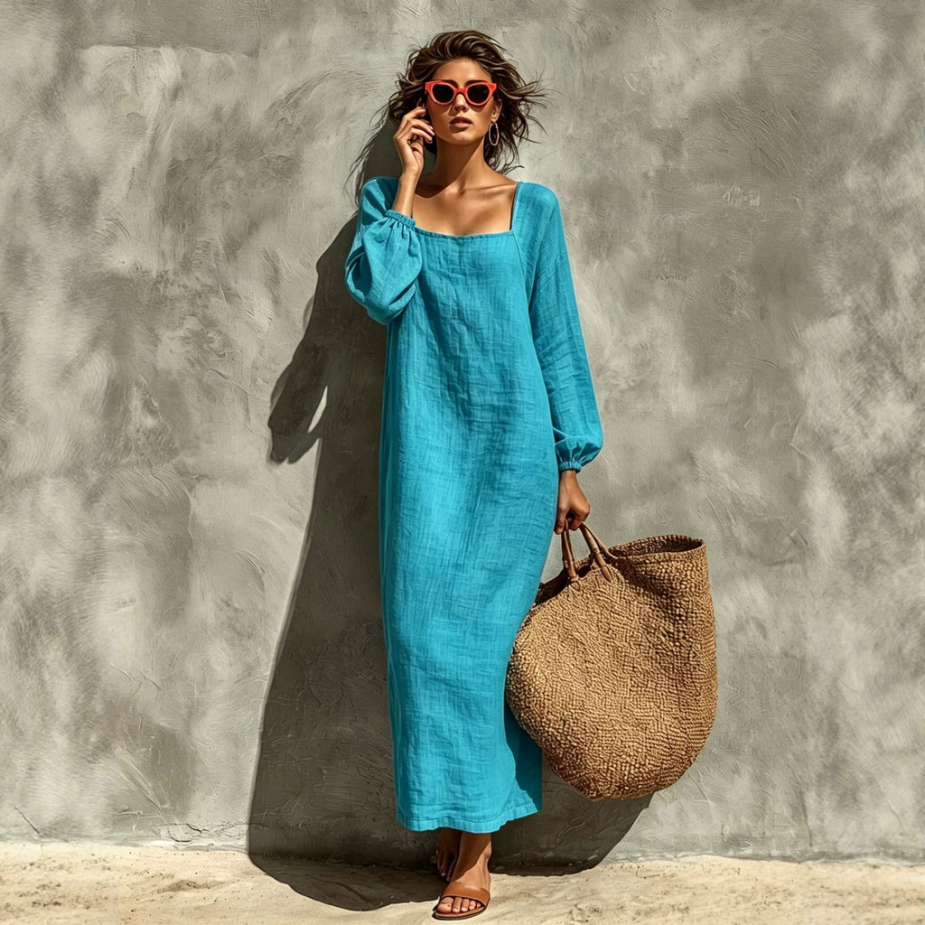 Elegantes Vintage-Kleid mit langen Ärmeln