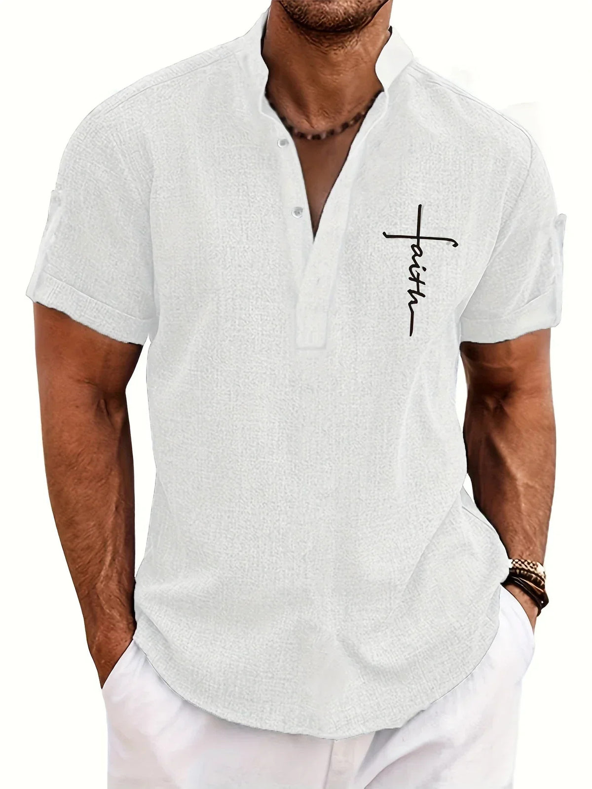 Freizeitanzug mit 3D-Print Polo-Shirt – Bild 2 | LuxeStyle