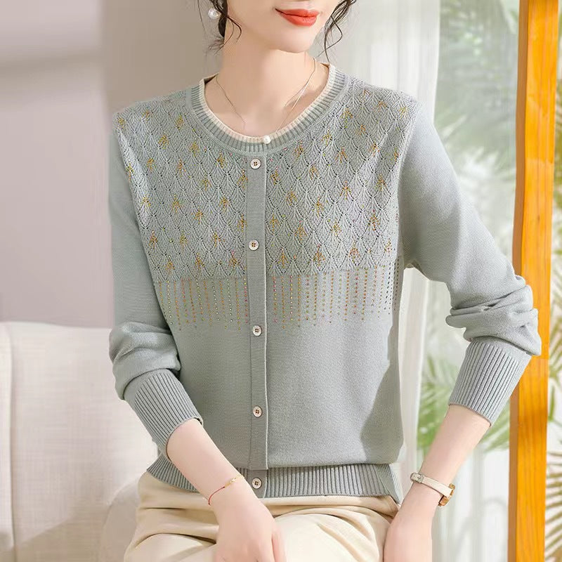 Geometrisches Pullover-Sweater