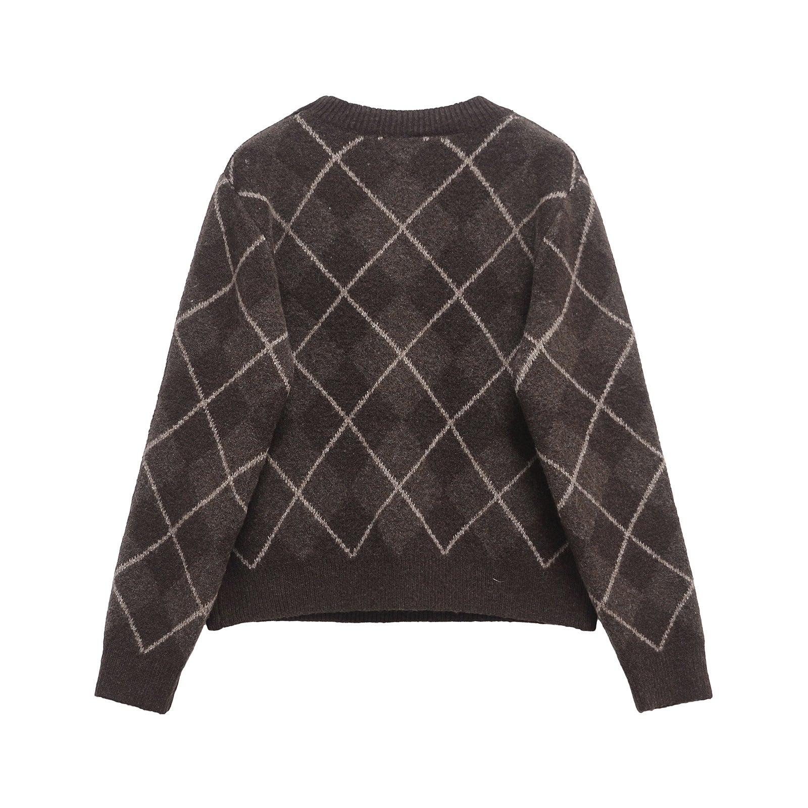 Damen Strickpullover mit Rautenmuster