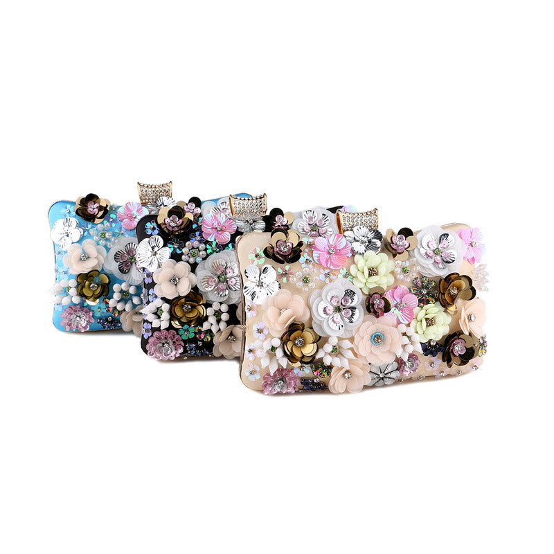 Clutch mit Blumenmuster – Bild 6 | LuxeStyle