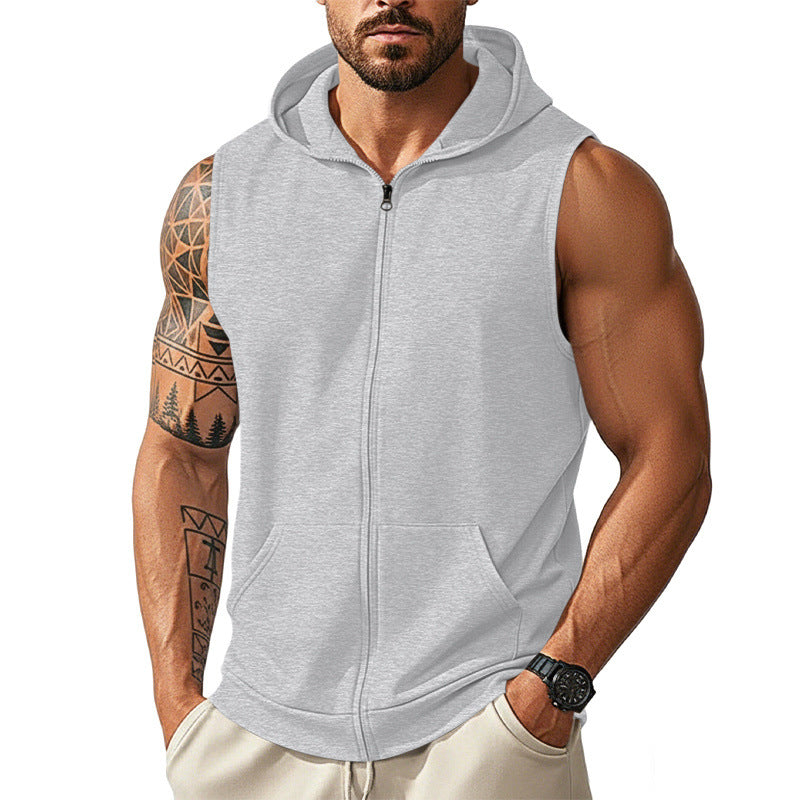 Herren Sport-Fitness Weste mit Reissverschluss