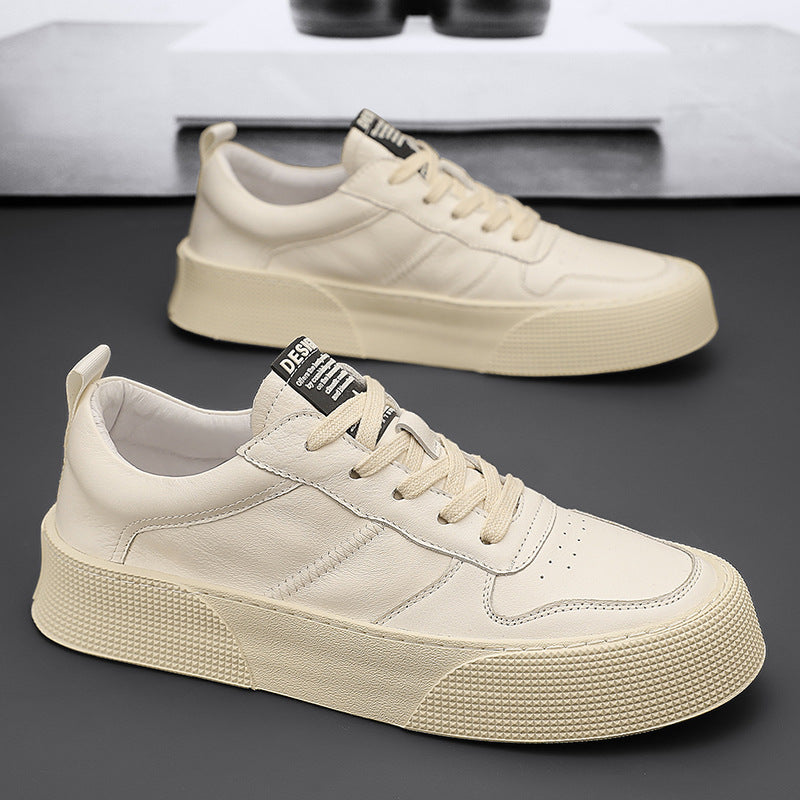 Atmungsaktive Kunstledersneaker mit Plateausohle – Bild 3 | LuxeStyle