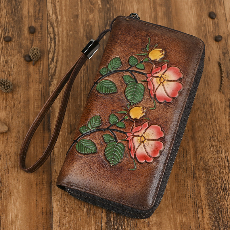 Long Wallet mit Reissverschluss aus Echtleder – Bild 2 | LuxeStyle
