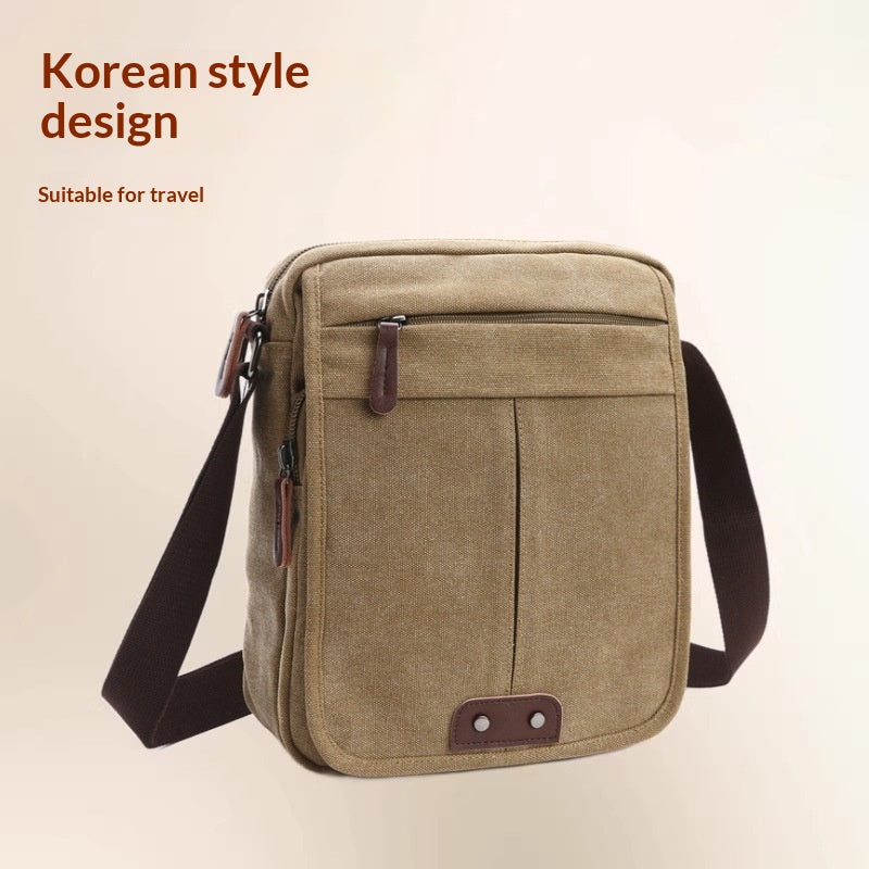 Koreaner-Stil Canvas Crossbody Tasche für Outdoor