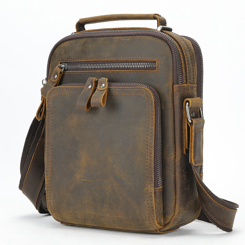 Umhängetasche Vintage Crazy Horse Leder