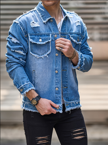 Taillierte Jeansjacke für Herren – Y100S – Ansicht 3