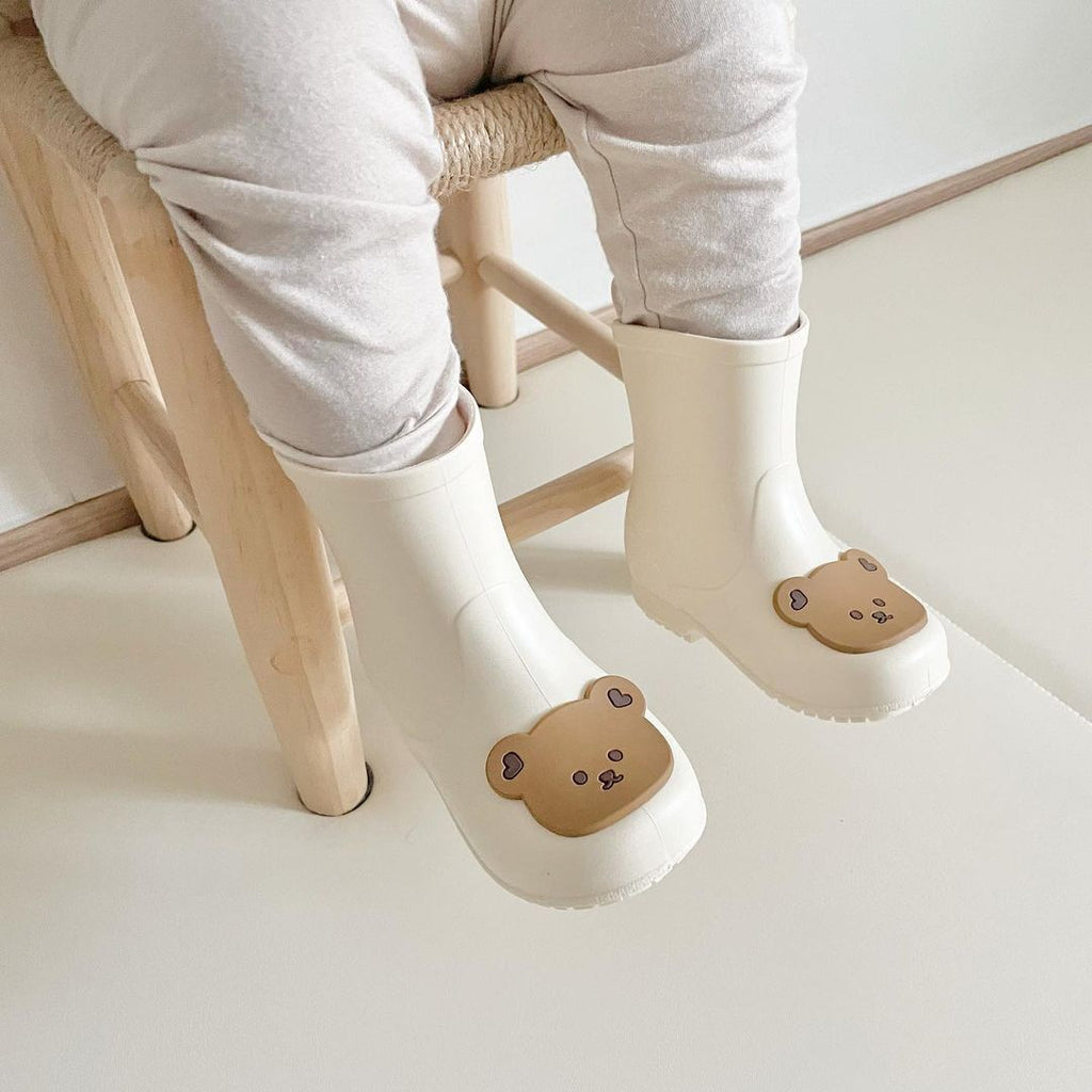 Kinderregenstiefel mit Bären- & Tier-Muster, rutschsicher