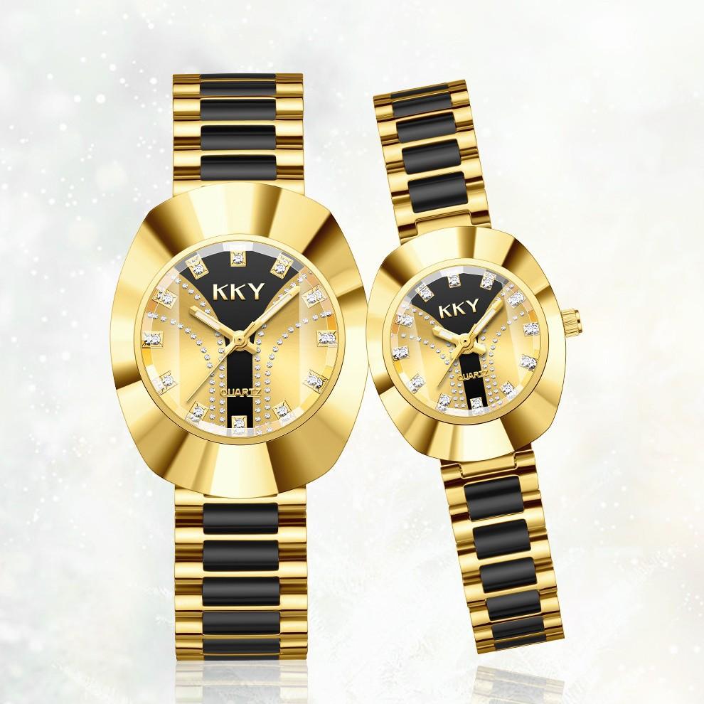 Gold-Case-Uhr mit Goldteller – Mediterraner Stil – Bild 3 | LuxeStyle