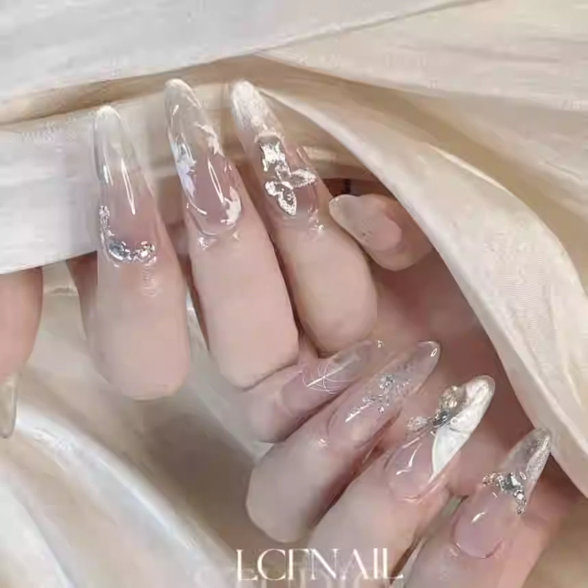 Abnehmbarer Cat-Eye Blumen-Nagelglitzer