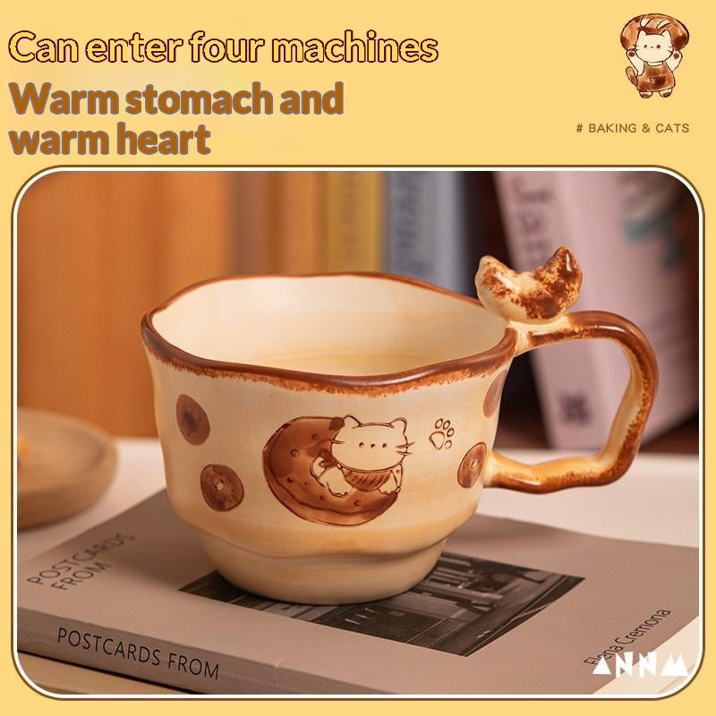 Keramikbecher mit Cartoon-Katzenmotiv – Bild 4 | LuxeStyle