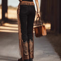 Leggings mit hohem Bund und Quasten