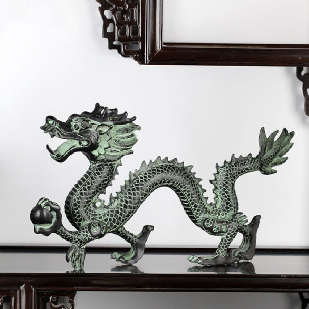 Antiker Bronze Drache mit Kugel – Bild 6 | LuxeStyle
