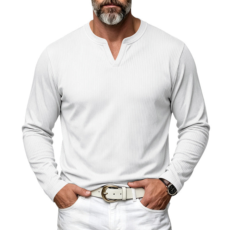 Herren Langarmshirt mit Textur – Bild 2 | LuxeStyle