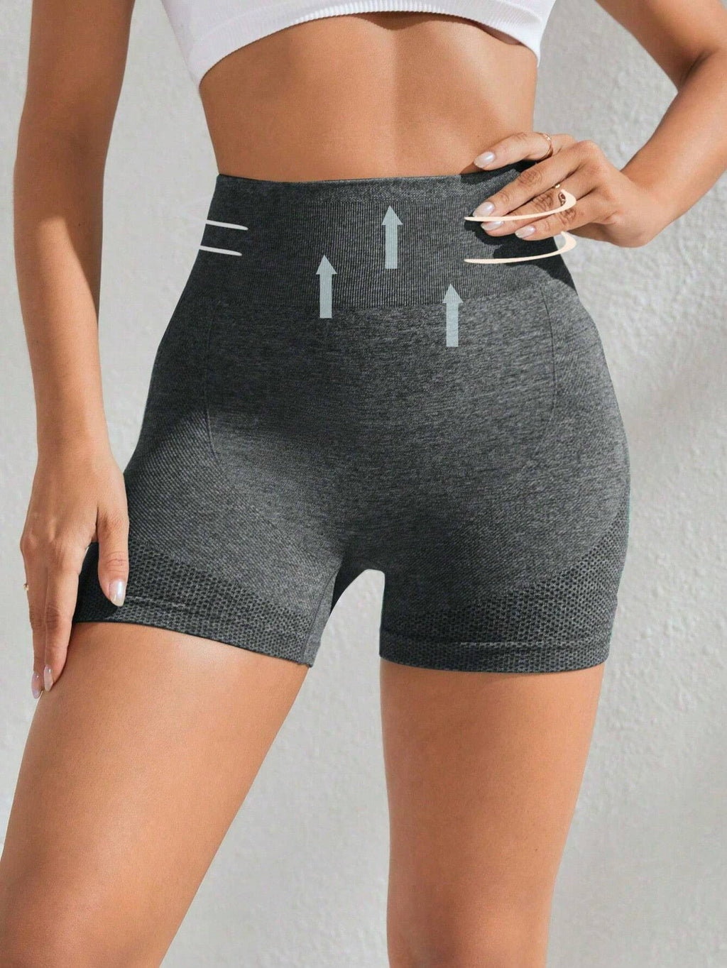 High-Waist Yoga Shorts «Peach Butt»