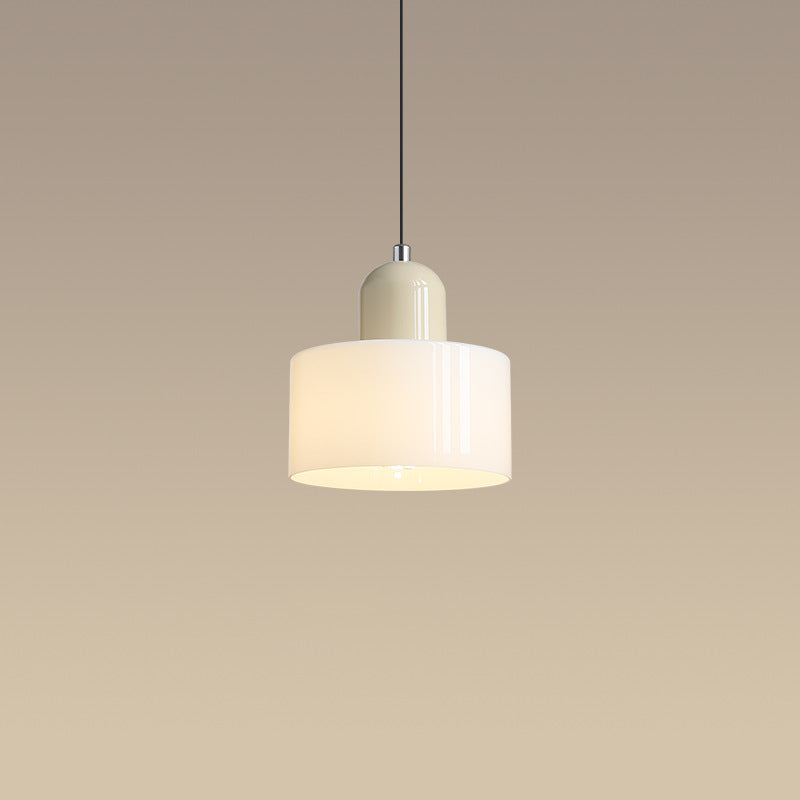 Runde Glas-Pendelleuchte "Cream Wind"